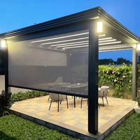 Pergola à toit à lames orientables 3x6, toit à lames motorisé, toit rétractable, auvent pour terrasse, pour les zones d'extérieur avec un design moderne