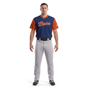 Camiseta de Béisbol Personalizada con Cuello en V, 100% Poliéster, Mangas Raglán, Ropa Deportiva para Equipos Escolares, Fabricante OEM ODM - Product Image 1