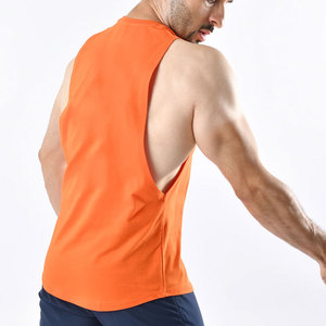 Curved Hem Loose Design Pattern Gym Running <b>Stringer</b> Customized Longline Breathable Vintage Fashion Streetwear Bodybuilding - Product Image 2