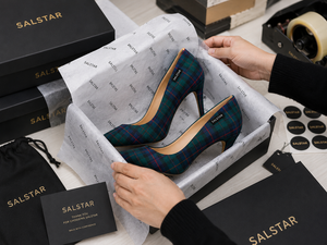 Escarpins à talons aiguilles personnalisés à motif écossais |   Chaussures habillées écossaises pour femmes |   Fournisseur en gros - Product Image 6