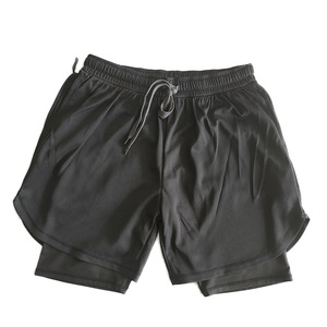 Shorts Bermuda Sportifs Noirs pour Hommes à Taille Mi-Haute avec Cordon de Serrage, Poches Latérales, Tissu Polyester à Séchage Rapide - Product Image 5