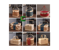 Nouveaux modèles 2025 panier-cadeau/boîte-cadeau en bambou fait à la main: mariage, festival, nouvel an conçu sur mesure avec de nombreuses tailles pour les cadeaux