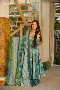 Colección de Kurti-Plazzo y Dupatta Anarkali de Algodón y Seda de Primera Calidad con Estampado Digital, a Precio de Mayoreo - Product Image 4
