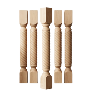 Columna Decorativa Versátil de Madera de Caucho Sólido para Isla de Cocina, Poste para Trabajos de Madera Personalizados y Fabricación de Muebles - Product Image 1