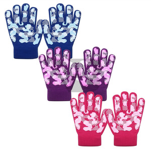 OEM Winter Adult Full Finger Knitted Fleece Thick Children Jacquard Warm <b>Gloves</b> Woman Hand Mittens - Product Image 1