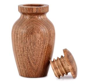 Pequeña urna de madera para cenizas, recipiente conmemorativo de cremación, recipiente de recuerdo funerario, artesanal y decorativo. - Product Image 6