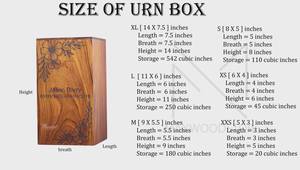 Urna de cremación de madera con diseño de mariposa y rosa, recuerdo conmemorativo hecho a mano para cenizas humanas, tamaño mediano 9x5.5, caja para urna. - Product Image 3