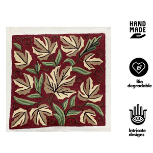 Funda de Cojín Bordada a Mano de Cachemira, Colorida y de Primera Calidad, de Algodón, 16x16, Decorativa para Sofá, Duradera y Sostenible - Product Image 2