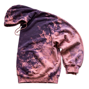 เสื้อฮู้ดดี้ทรงโอเวอร์ไซส์แบบย้อมสีเอซิดสำหรับผู้หญิงและผู้ชาย มีกระเป๋าจิงโจ้ แขนเสื้อแบบริบ และงานปักแบบกำหนดเอง - Product Image 3