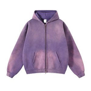 Sudadera con Capucha Personalizada de Marca Privada, Lavado Ácido, Oversize, de Algodón Grueso, Estilo Vintage Desgastado, OEM, para Hombre y Mujer - Product Image 3
