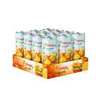 Fruit & groentesap OEM/ODM 250ml slanke blik sinaasappelsap met vruchtvlees Private Label sap met echt vruchtvlees