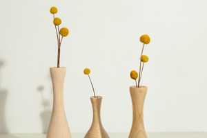 แจกันดอกไม้ไม้ทำมือสุดหรู ผลิตจากไม้ธรรมชาติ เหมาะสำหรับจัดแสดงดอกไม้ - Product Image 2