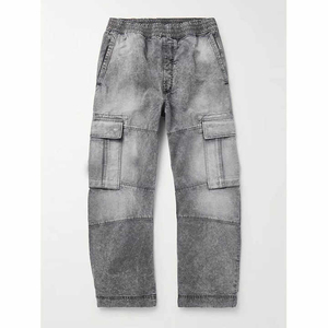Top Selling 2026 Premium Vintage Winter <b>Men's</b> Denim Wide Leg Elastic <b>Jeans</b> Custom OEM/ODM Service Denim Wear OEM ODM - Product Image 4