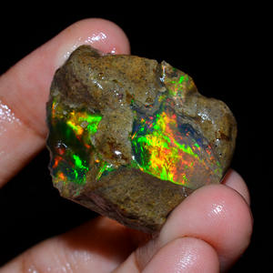 โอปอลเอธิโอเปียแบบหยาบ 5 ชิ้น คุณภาพเยี่ยม เกรดพรีเมียม 100% ธรรมชาติ แบบ Welo Fire Oily สำหรับทำเครื่องประดับ - Product Image 4