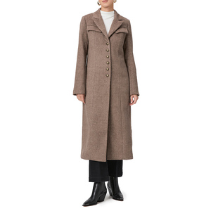 Manteau long trench pour femme, double boutonnage, manches longues, coupe ample, coupe-vent automne-hiver, vêtement de bureau tendance - Product Image 1