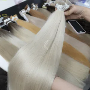 High Quality Light Blonde Slavic German European Hair Extensions 40 Inch Human Hair Bundles