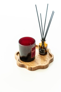 <b>Set</b> of 3 Excellent Quality Natural Wood <b>Serving</b> Tray for Breakfast in Bed Kitchen Table or Living Room Available At Factory - Product Image 1