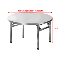 Klappbarer Edelstahltisch für Zuhause, Gastronomie, Outdoor-Grillen & Marktstände – Outdoor-Möbel im minimalistischen Design