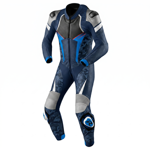 Traje de carreras de una pieza, camiseta de manga larga de cuero para verano, unisex, estampado, transpirable, de secado rápido, para motocicleta - Product Image 3