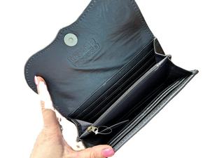 Cartera Bifold de Cuero Genuino con Patrón Geométrico Bohemio Elegante para Mujer, Bloqueo RFID, Cierre de Cremallera, Hecha a Mano, para Uso Diario - Product Image 4