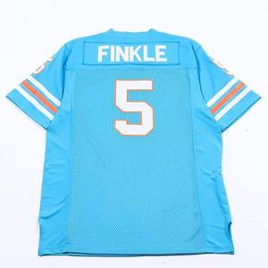 Maillot de football américain à col en V avec patch brodé personnalisé et logo sublimé, t-shirts en mesh oversize streetwear pour hommes - Product Image 2