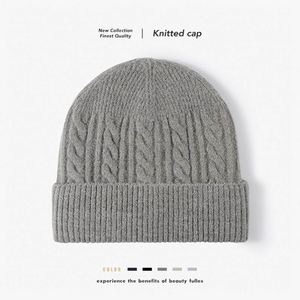Gorro de Invierno para Mujer, de Terciopelo, Cálido, Tejido, Ligero, con Diseño Jacquard, Gorro de Lana para Hombre, Venta al Por Mayor - Product Image 1