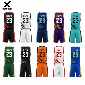 Conjunto de Uniforme de Baloncesto Deportivo Sublimado sin Mangas con Cintura Elástica de Mezcla de Poliéster/Spandex de Secado Rápido y Transpirable - Product Image 2
