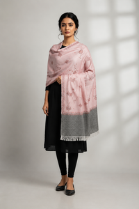 <b>Pink</b> Lightweight Reversible Winter Breathable Floral Pattern Shawl <b>Wrap</b> Women's Islamic Scarf Modest Cover up Eid Prayer Wedding - Product Image 1
