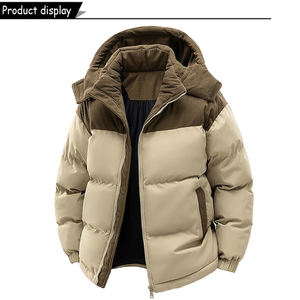 Chaqueta Acolchada con Capucha a Prueba de Viento para Hombre, Logotipo Personalizado OEM, Chaqueta Acolchada de Plumón de Alta Calidad para Hombre - Product Image 5