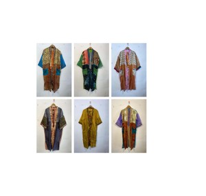 5 100 Piezas Kimono Vintage de Seda Pura para Mujer, Estilo Hippie Bohemio, Elegante, con Estampado Floral, para Primavera y Verano - Product Image 1