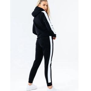 Chándal de mujer de lana de algodón 100% con logotipo personalizado de calidad superior, chándal de dos piezas liso con cremallera para mujer - Product Image 2