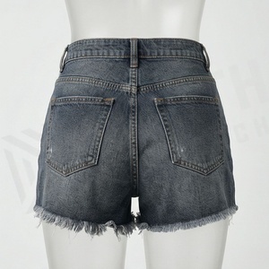 Shorts en jean tendance pour femmes, taille basse, coupe slim, grandes tailles, couleur personnalisable, style décontracté streetwear pour femmes - Product Image 2