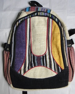 กระเป๋าเป้สะพายหลังผ้าคอตตอนแบบมีเชือกผูกทำจากผ้าคอตตอนสำหรับเด็กผู้ชายเป็นมิตรกับสิ่งแวดล้อมมีสไตล์มีลูกไม้แบบยึดติดกับสิ่งแวดล้อม - Product Image 1