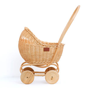 Nouveau design rotin wagon poussette à la main landau chariot enfants jouets pour garçons et filles fabriqué au Vietnam - Product Image 6