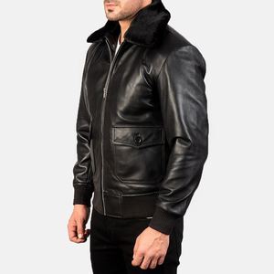 Chaqueta de Cuero de Moda para Hombre, Estilo Biker, Cálida y Elegante, Venta al Por Mayor - Product Image 2