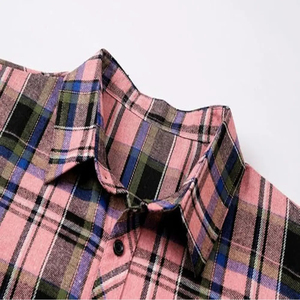 Chemise en flanelle 100% coton pour homme, respirante, à motifs, de haute qualité, impression de logo personnalisée, manches longues - Product Image 4