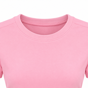 Ensemble de yoga deux pièces pour femmes personnalisé, taille haute, séchage rapide, tenue de sport rose - Product Image 4
