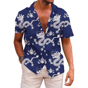 Men's Casual Button-<b>Down</b> Shirts Hawaiian Shirt Short Sleeve Beach Clothes with Pockets - Product Image 1