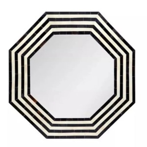 Designer Wooden Accent Mirror Artistic Quatrefoil Shape Sophisticated Decorative Piece for Modern Interiors - Product Image 5
