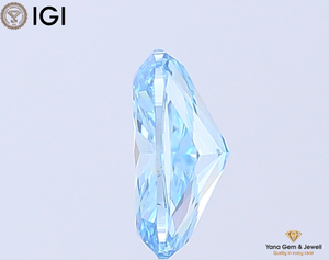 CVD Lab Grown Diamond <b>Cushion</b> Cut With IGI Certificate VS2 Clarity Fancy Vivid Blue Color 1.50 Carat for Precious Spark Pendant - Product Image 4