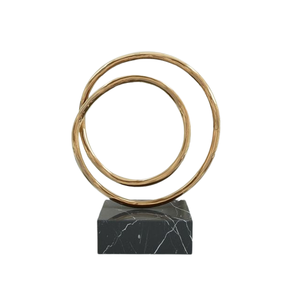 Objeto Metálico de Lujo Moderno, Chapado en Oro, Decoración para el Hogar y la Mesa, Centro de Mesa Decorativo de Metal para Bodas - Product Image 4