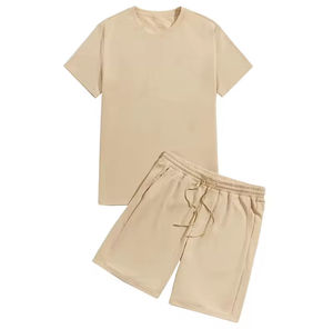 Ensemble court deux pièces d'été 2026 de haute qualité avec logo personnalisé, t-shirt et short, survêtement pour hommes, vêtements de sport, short de survêtement - Product Image 1