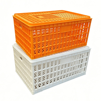 Caisse de transport empilable haute résistance pour volailles, en plastique, pour poulets, canards, oies, lapins, cage de manutention pour équipement agricole en gros