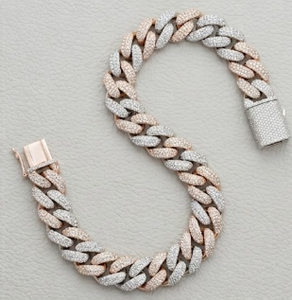 18มม. เพชรออก VVS Moissanite สร้อยคอสไตล์ฮิปฮอปไมอามี่ทำจากเงินประดับ925 - Product Image 2