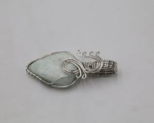 Colgante de Jasper con Alambre de Cobre, Tamaño Libre, Gema de Jasper Natural, Joyería Hecha a Mano - Product Image 2