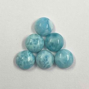 4mm-10mm AAA + Cabochons ronds Larimar bleu naturel à dos plat en pierres précieuses Larimar Fabrication de bijoux minimaliste du fournisseur vérifié - Product Image 3