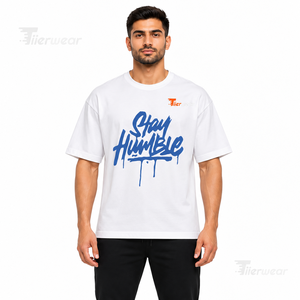 Tiierwear <b>Men's</b> <b>White</b> <b>Short</b> <b>Sleeve</b> T-<b>Shirt</b> O-Neck Stay Humble Print Street Style High Quality <b>Men</b> T <b>shirts</b> for Sale - Product Image 1