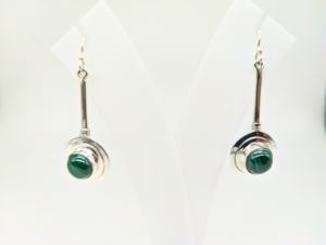 ต่างหูทำมือจากหินมาลาไคต์ธรรมชาติ เงินแท้ 925 เครื่องประดับขายส่ง แฟชั่นผู้หญิง สไตล์ชาติพันธุ์ โบโฮ - Product Image 6