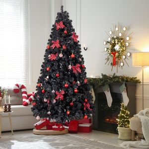 Albero di Natale Artificiale a Forma di Pino da 2,3 m con 350 Luci LED Bianco Caldo e Base Decorativa - Product Image 4