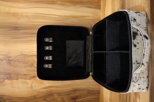 Handmade Western Stylish Hair on <b>Tooled</b> Cowhide <b>Leather</b> Jewelry Box Cute Trendy Travel Jewelry Storage Box - Product Image 6